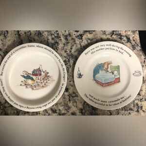 Wedgwood Peter Rabbit plate and bowl nice Childs set